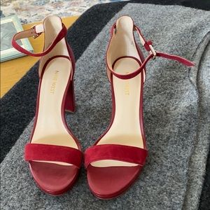 Red brand new Nine West sandals